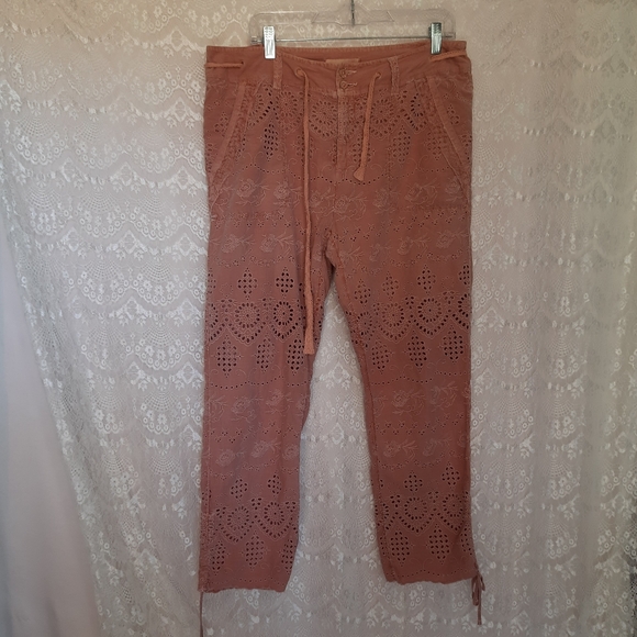 Sundance Cotton Pink Pants For Women Size 12 - Picture 1 of 16